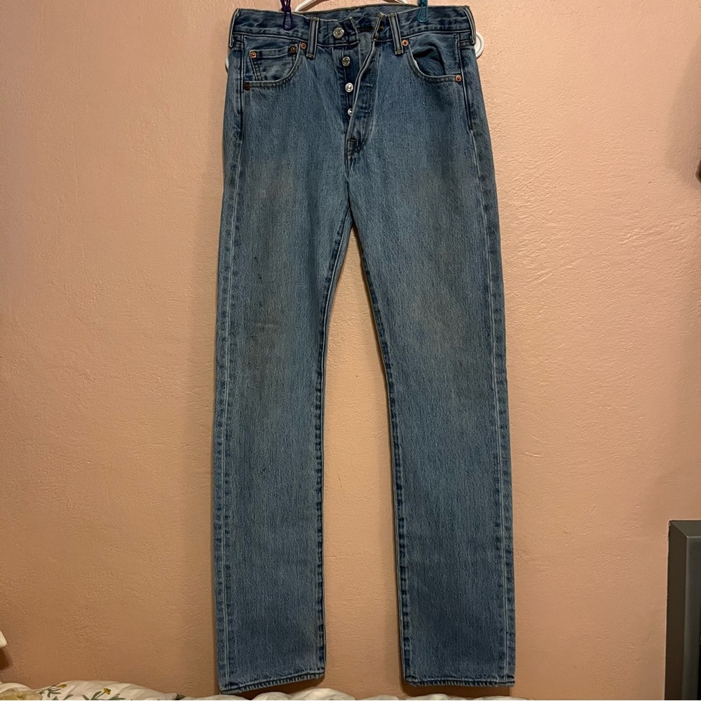 Levi Strauss & Co. 501 Men’s Button Fly Light Wash Levi’s Denim Jeans 30x36